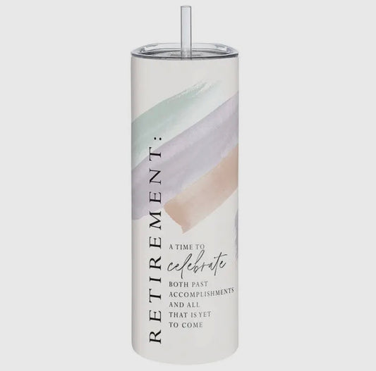 Retirement Stainless Steel Drink-ware with Straw