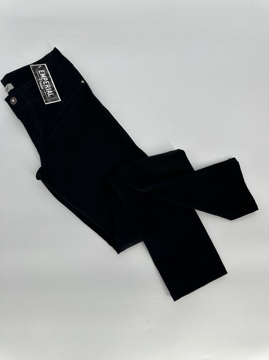 Black Brushed Denim Pants