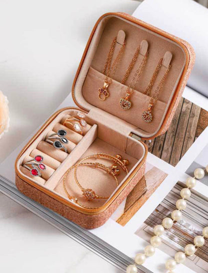 MLJB Zip Closure Jewelry Case Perfect for Travel in 2 Designs