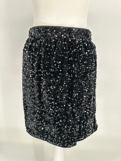 Black Sequin Skirt
