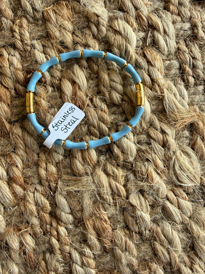 JA2 Stainless Steel Enamel Bangle Bracelets with Latch  for easy wear