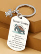 ST4 Travel Turtle Keyring with Silver Turtle Charm