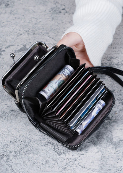 Black Wallet with Snaps