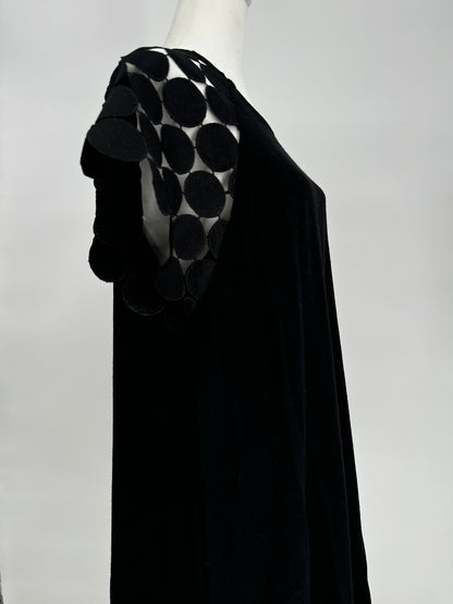 Umgee Black Dress with Accent Sleeves