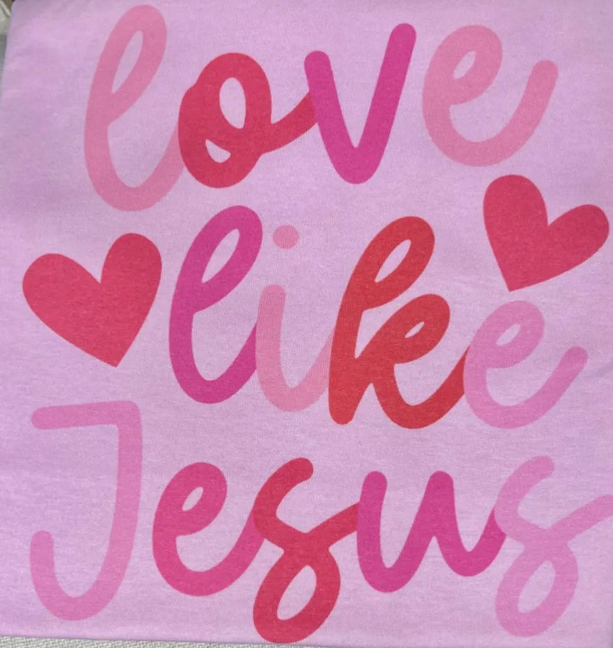 Love like Jesus festive T-shirt from Ivy's Gifts & Boutique, featuring holiday-themed design on a comfortable cotton shirt.