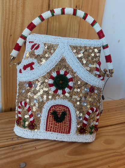 HHC The Most Precious Beaded Ginger Bread Cottage Purse for That Super Special Someone to Enjoy for Years to Come