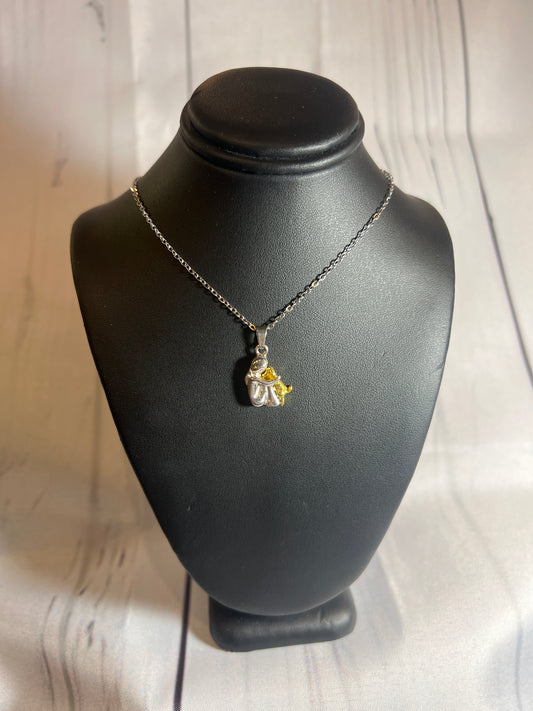 Girl & her dog necklace