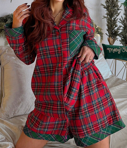 Tartan Plaid 2 Piece Christmas Pajama Set