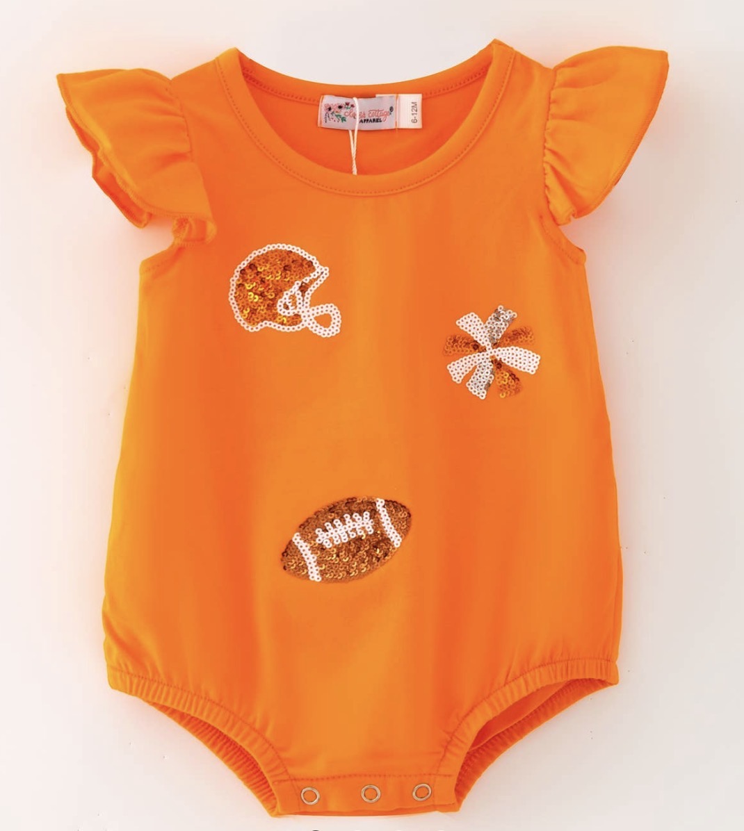 CCTNB Orange Bubble Suit with Sequin Embellishments