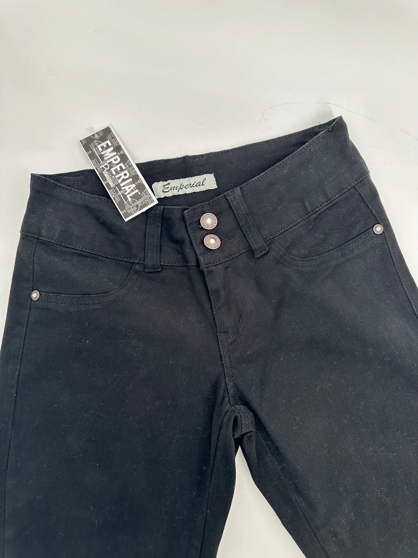 Black Brushed Denim Pants