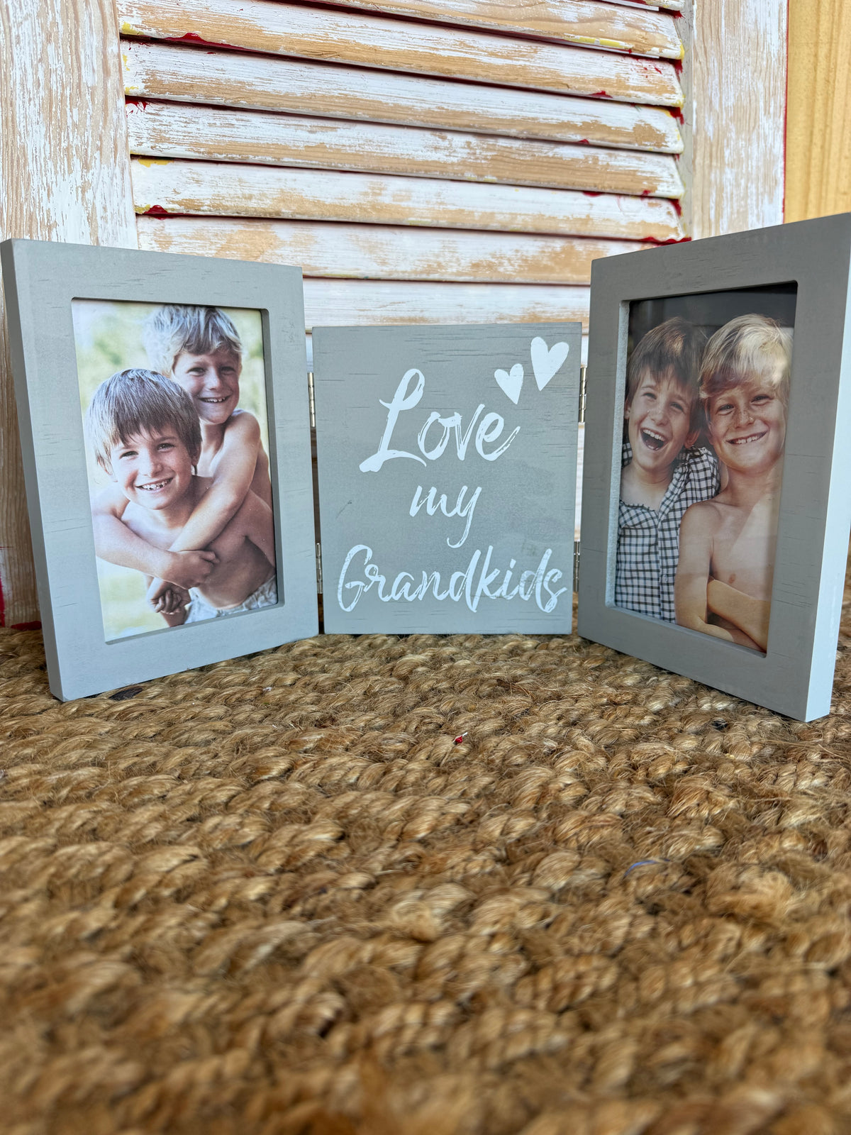 GKTF Love My Grandkids Self Standing Tri Fold  Photo Frame