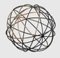 Metal Black and Gold Decorative Orb Ball