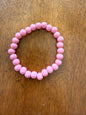 JW1 Boho Painted Wooden Bead Stretch Bracelets