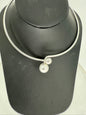Trezo Silver Choker with Unique Twist Clasp Closure