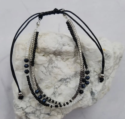 Boho Style Seed Bead Adjustable String Bracelet