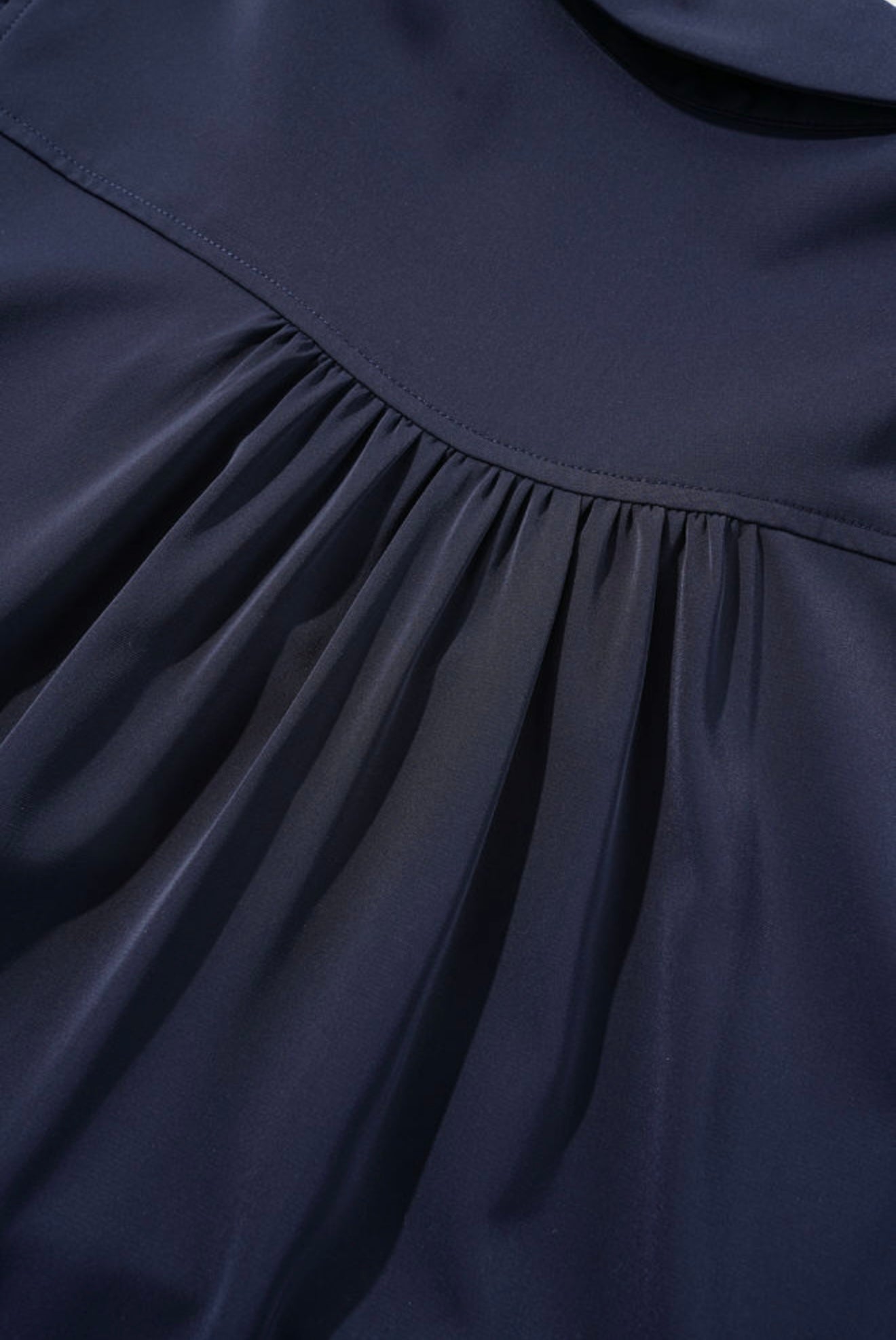 Navy Dress with Flattering Gathers