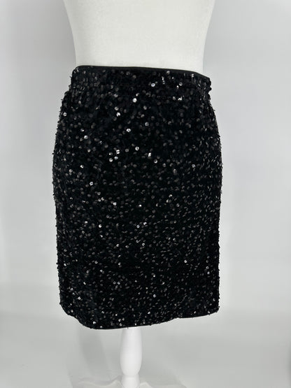 Black Sequin Skirt