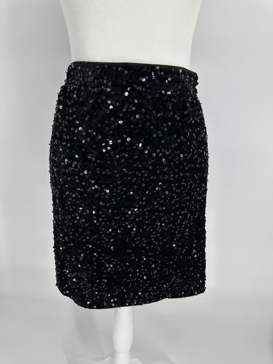 Black Sequin Skirt
