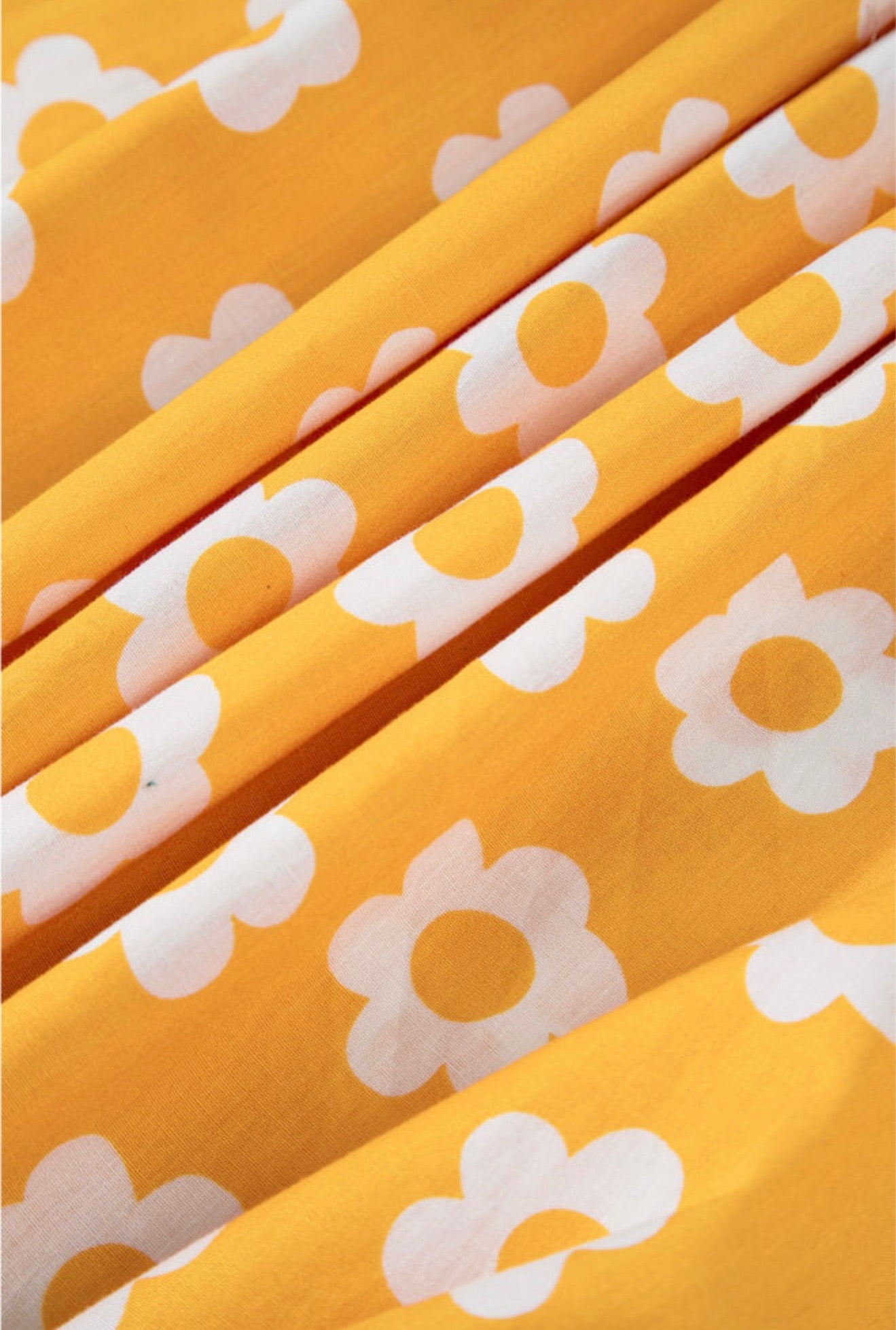 Orange Daisy Printed Maxi Dress