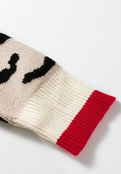 A9 Animal Print Sweater with Bold Red Accent Boarder - Ivy's Gifts & Boutique