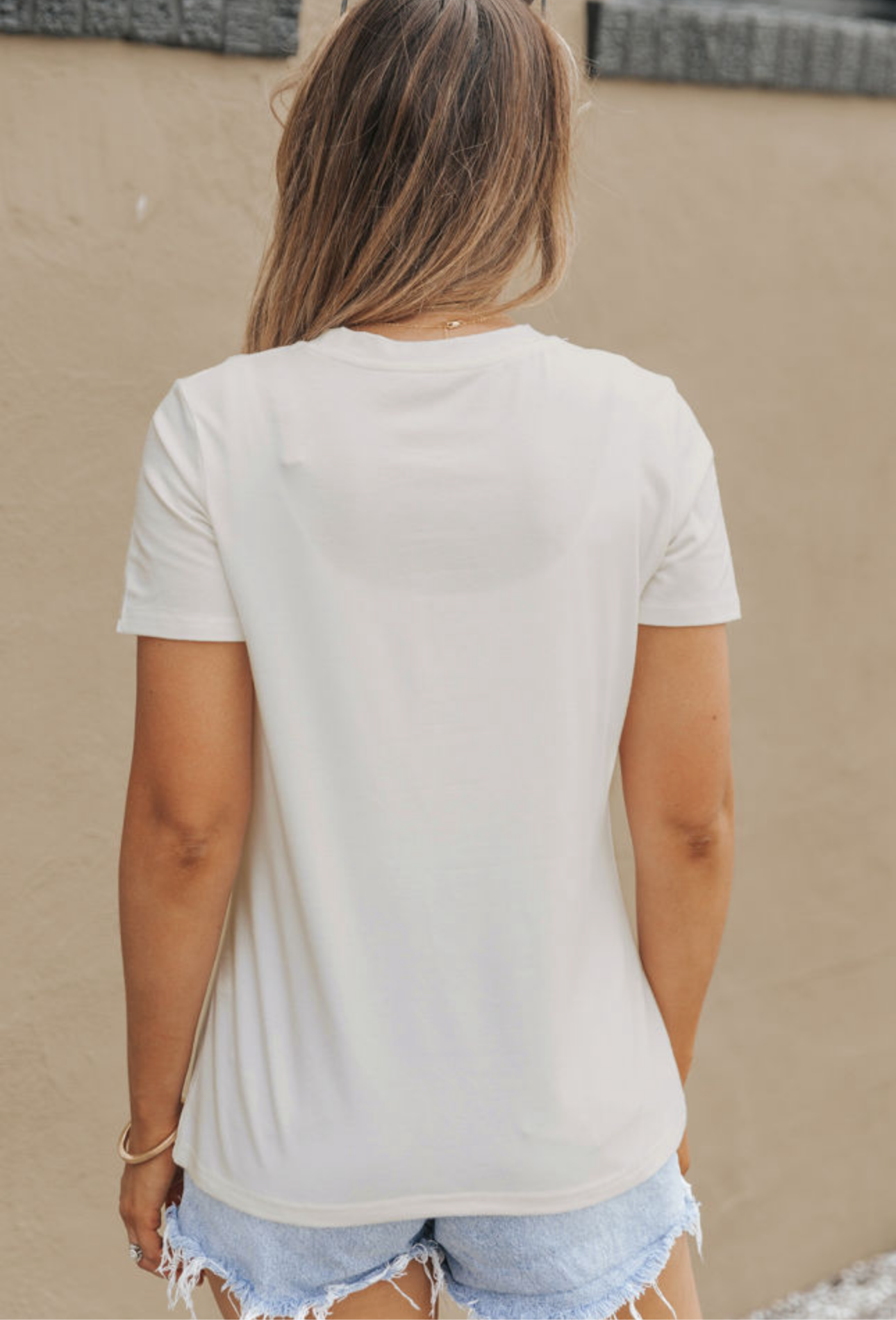White Multi-Color Lightening Bolt Tee