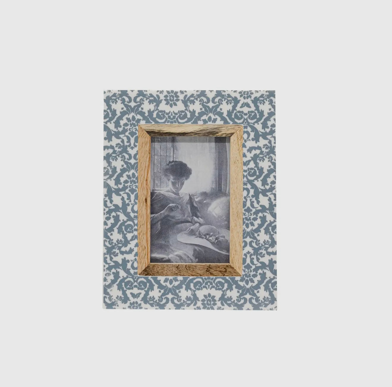 4x6 Blue Damask Print Frame