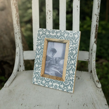 4x6 Blue Damask Print Frame