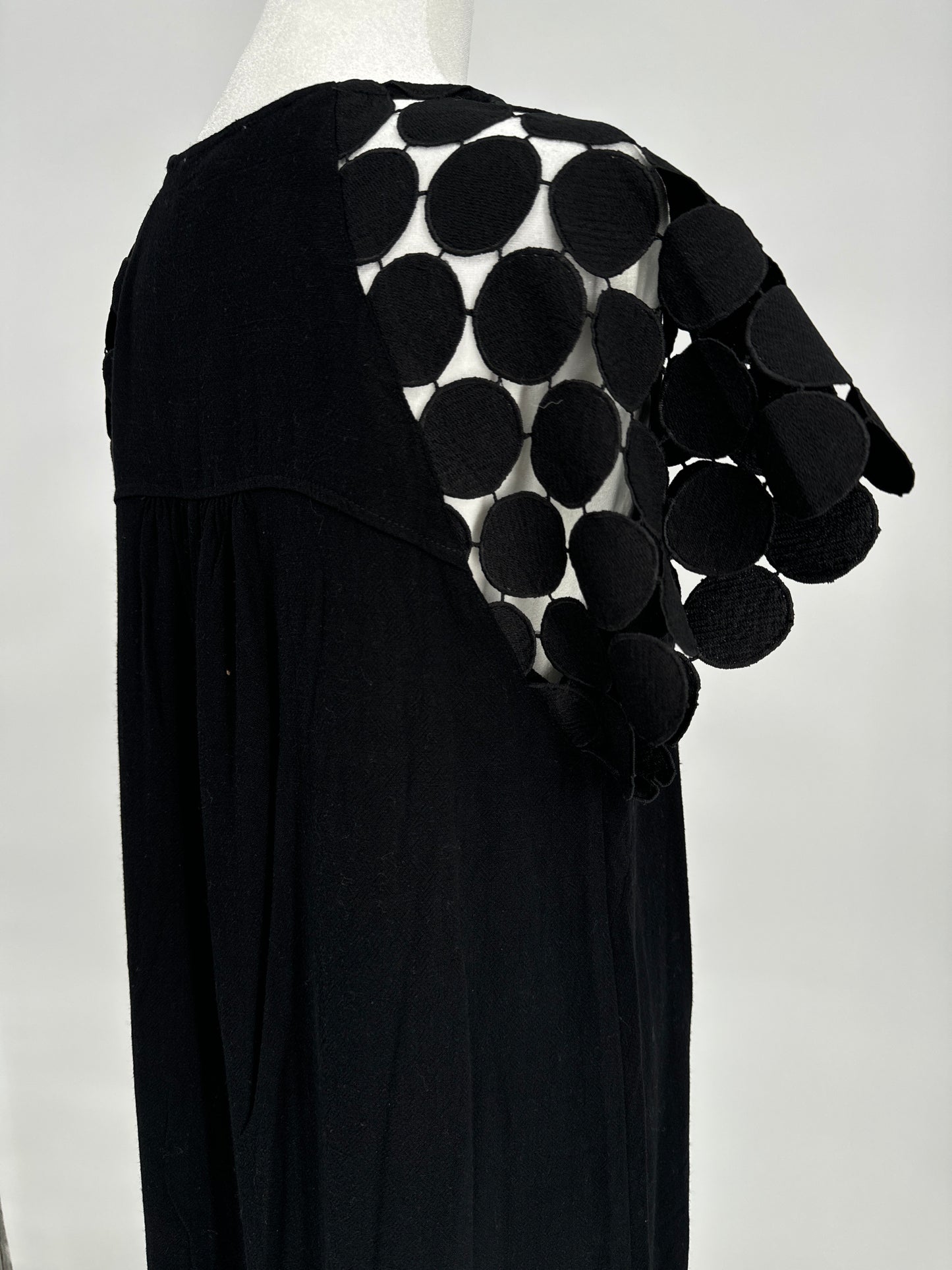 Umgee Black Dress with Accent Sleeves