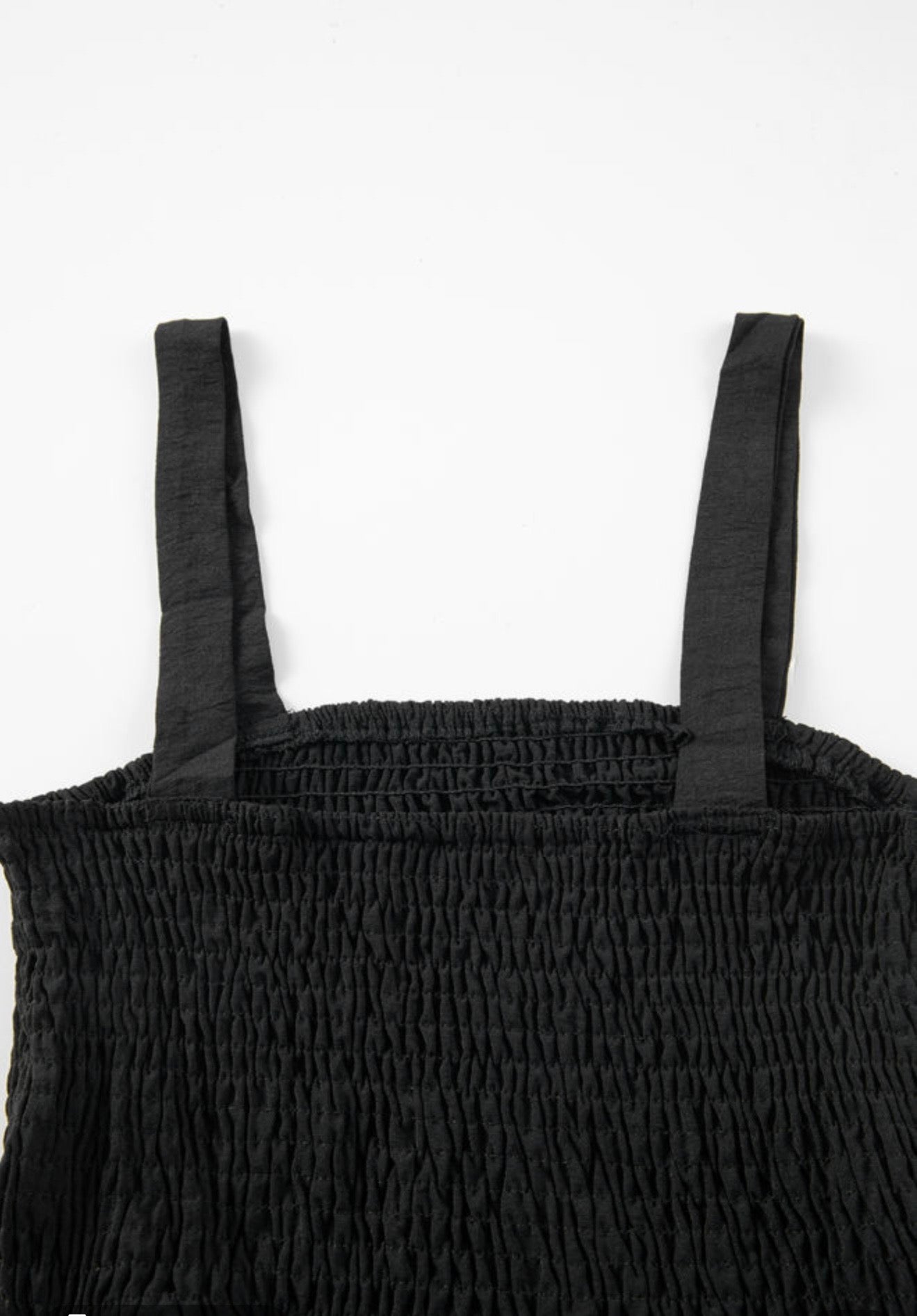 Black Elastic Back Romper
