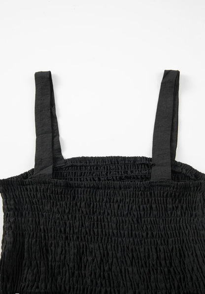 Black Elastic Back Romper