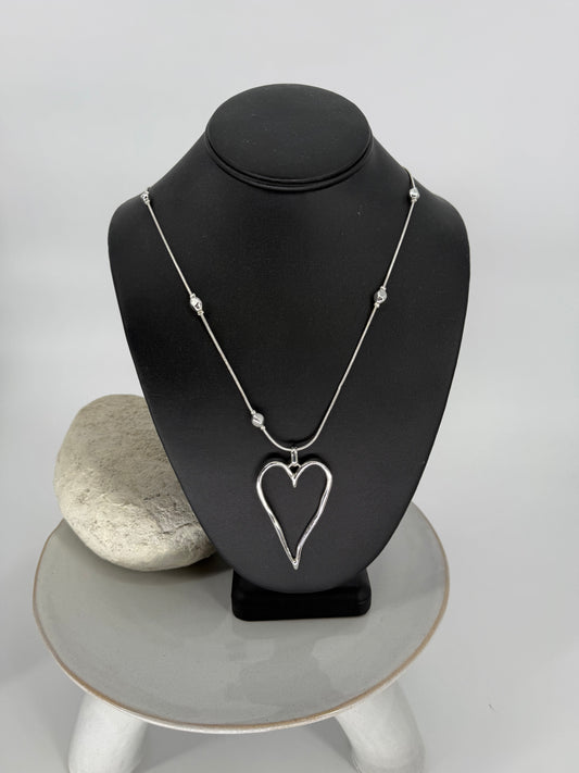 Trezo Silver Heart Necklace
