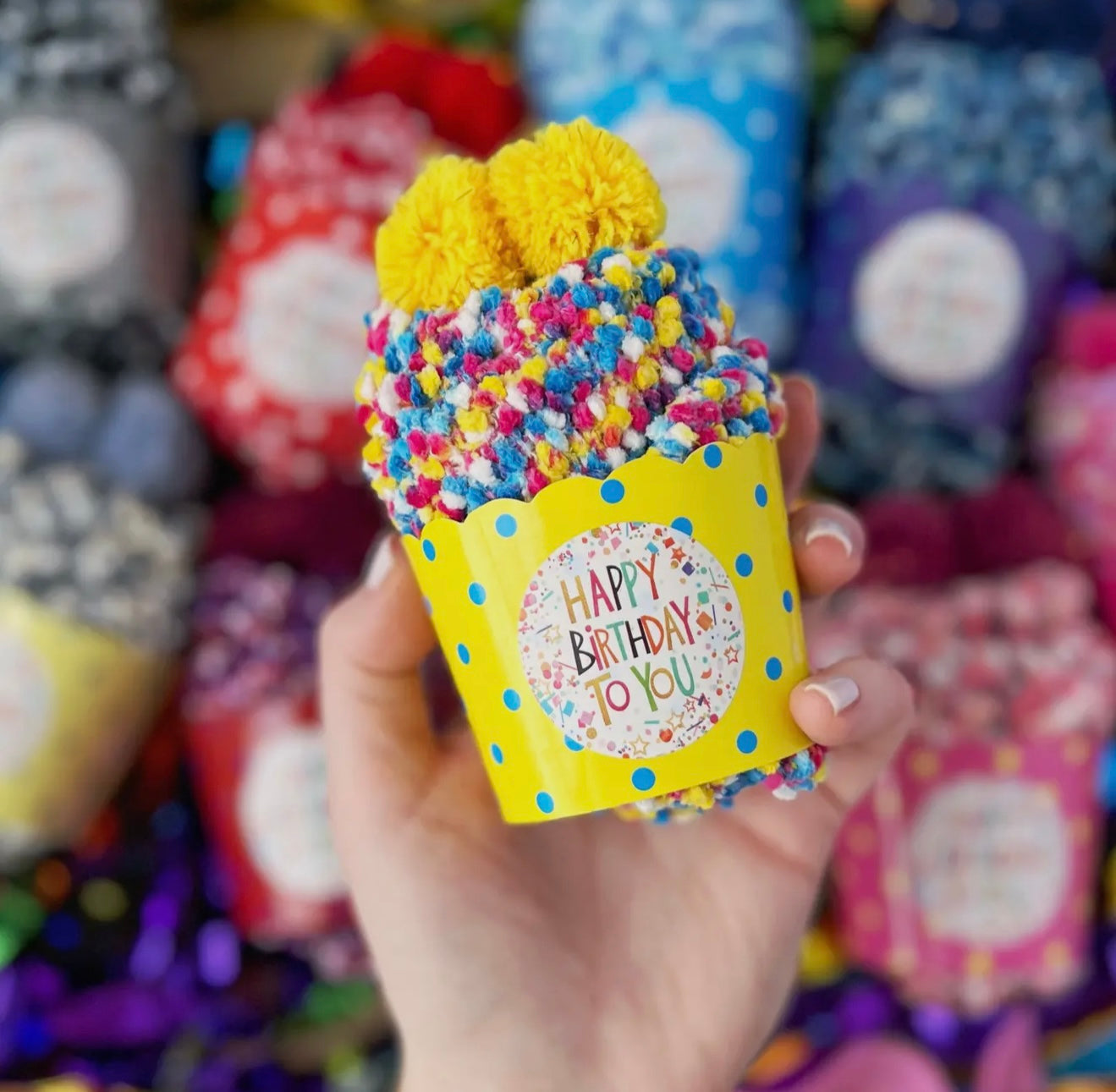 Happy Birthday Cupcake Socks