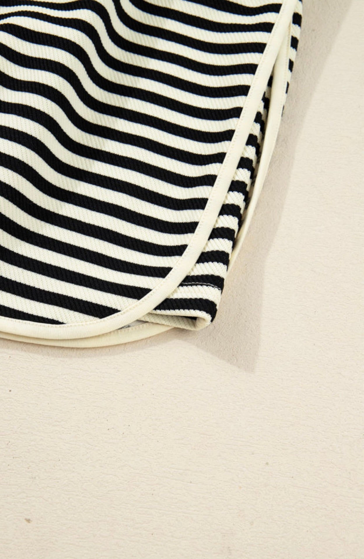 A42 Ivory and Black Stripe Skort and Top Set - Ivy's Gifts & Boutique
