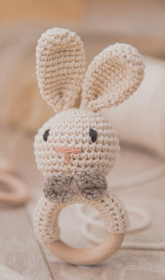 Crochet Bunny Rabbit Bell Rattle