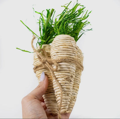 Natural Color Basket Rope Wrapped Carrot Bundle