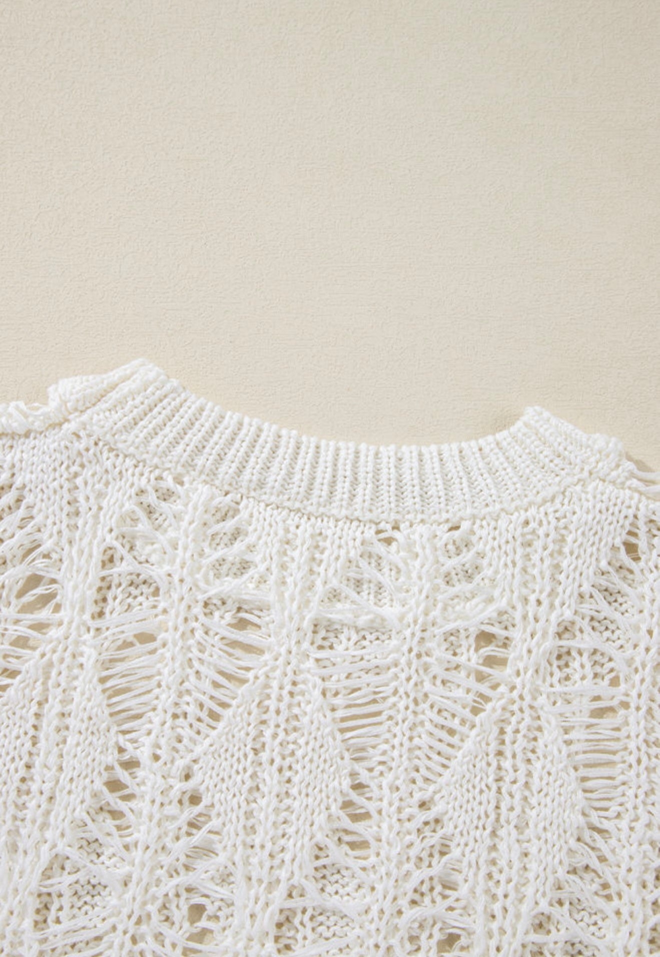 A37 Ivory Loose Woven Summer Sweater - Ivy's Gifts & Boutique