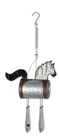 Tin Can Horse Wind Chime Spring Mount