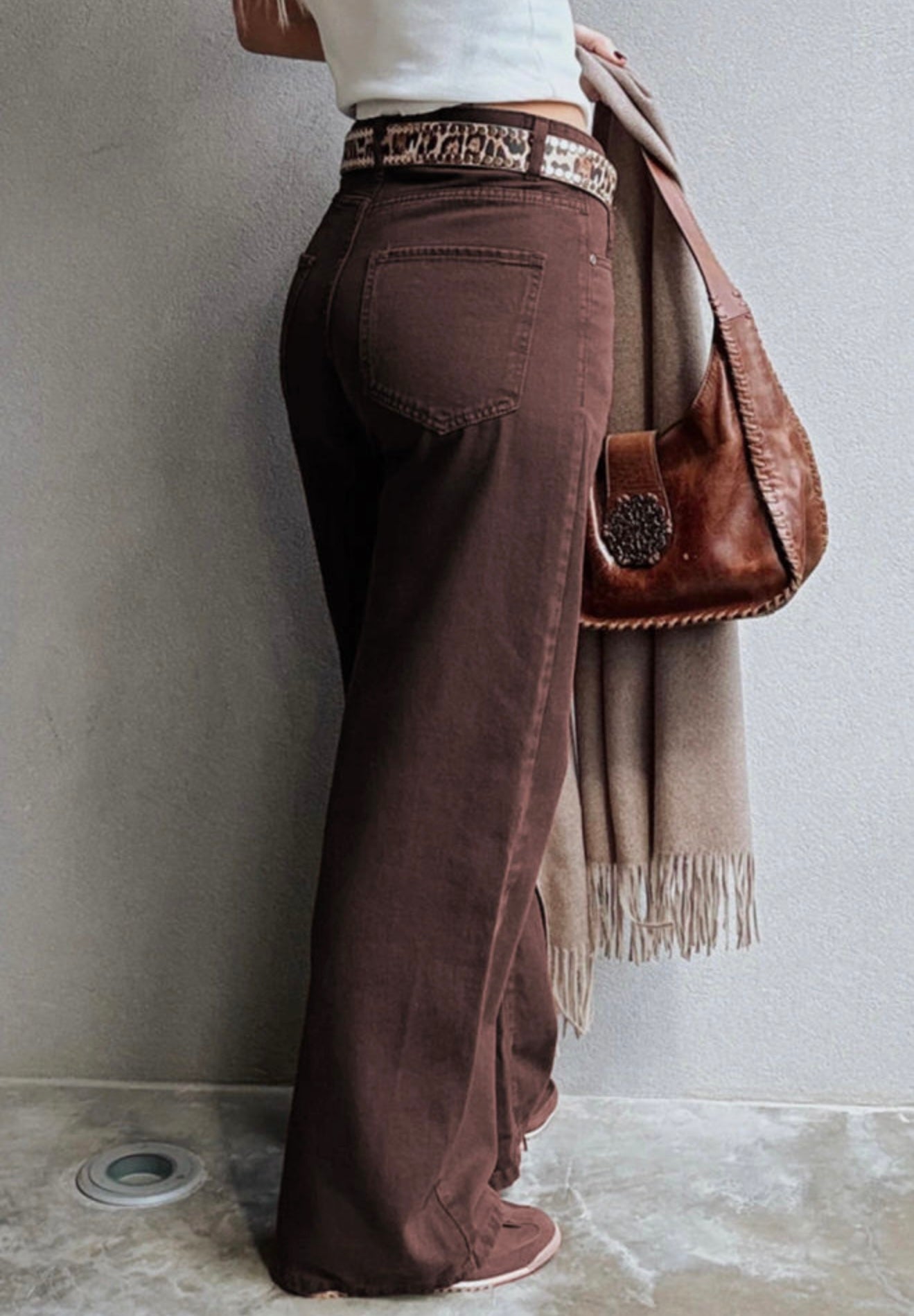 Trendy Style Brown wide leg pants