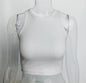 White cropped tank top