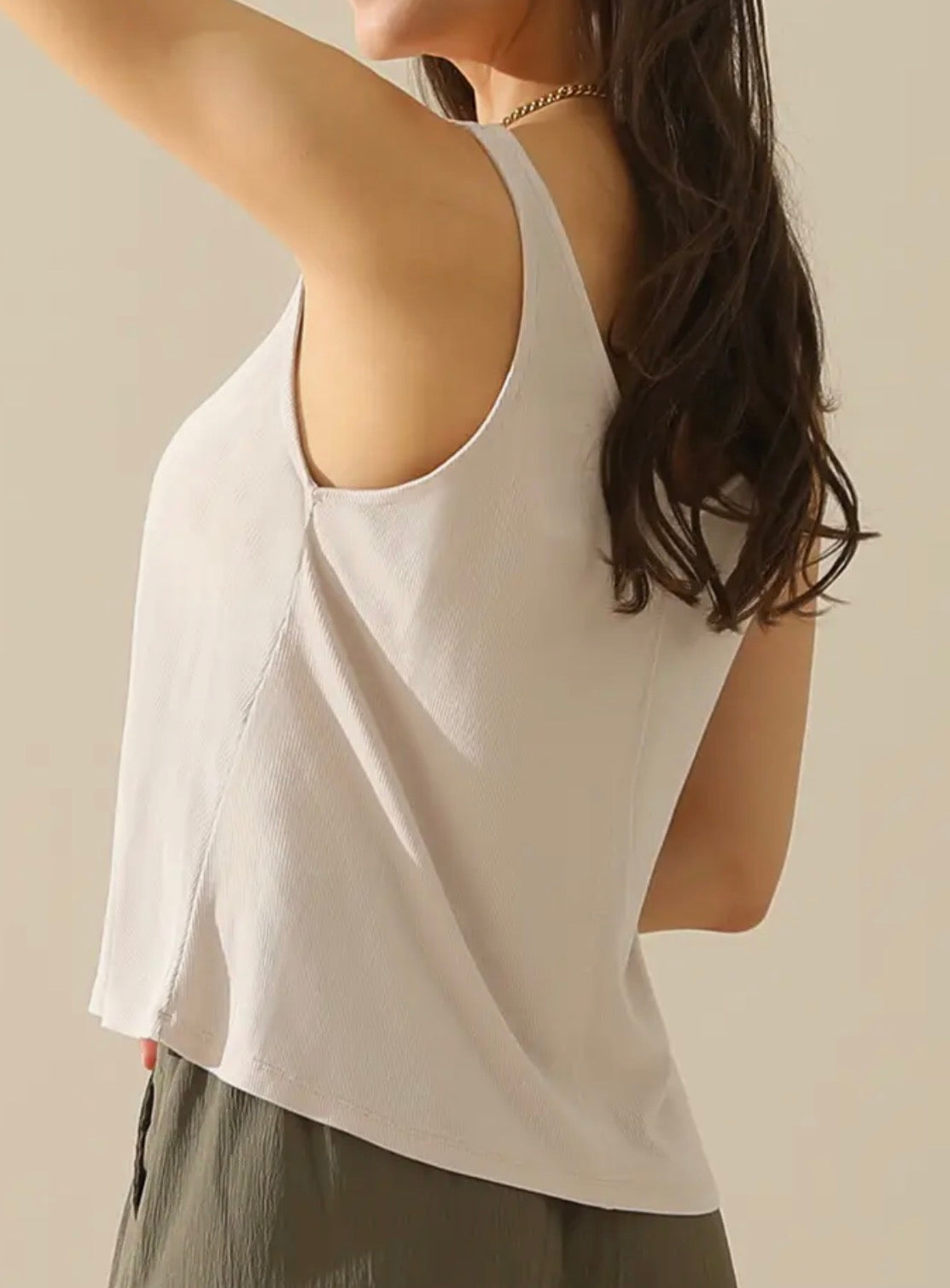 Ivy's Gifts & Boutique FR26 sleeveless V-neck tank dress with a loose fit, versatile and stylish for casual or dressy occasions.