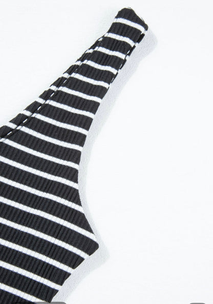 Black and White Stripe Tank Dress