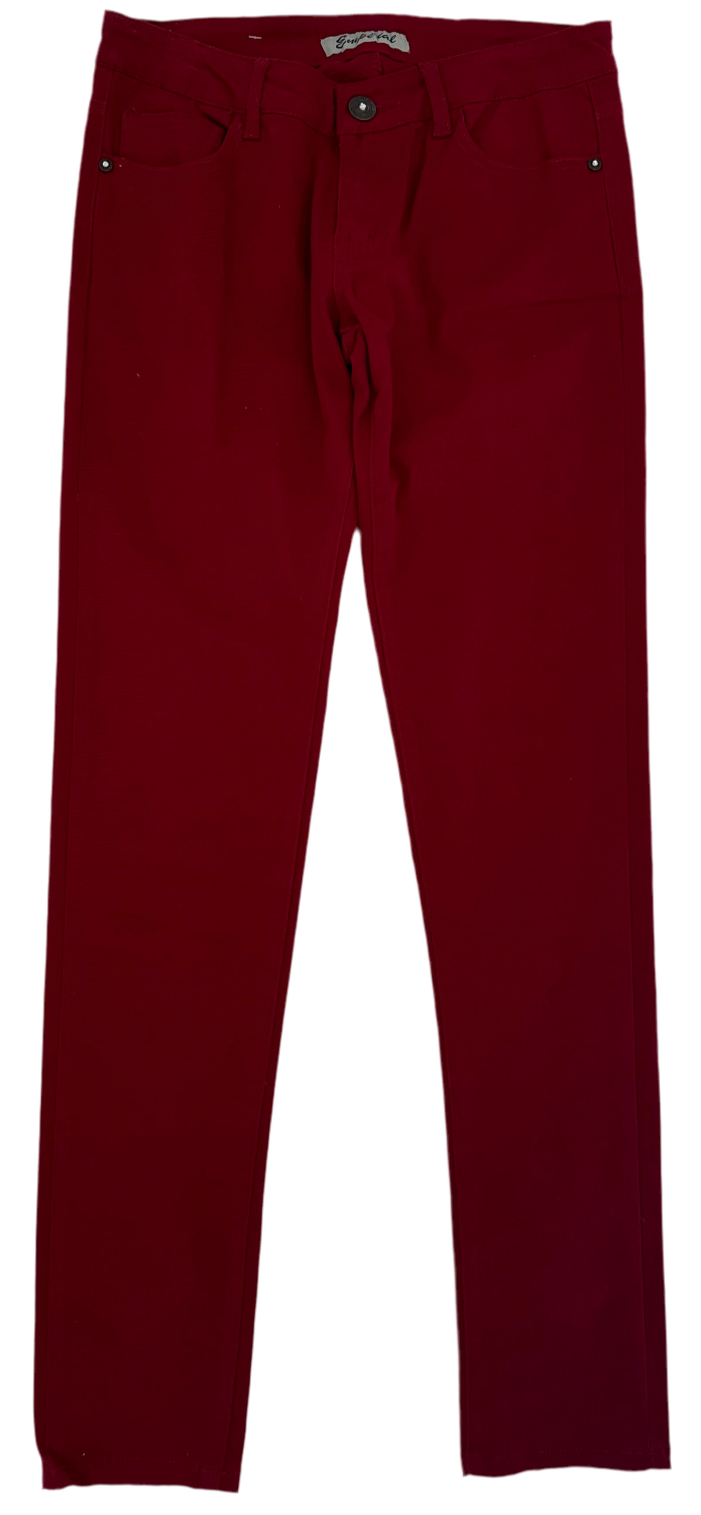 Burgundy Skinny Stretch Jeans