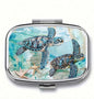 ST3 Sea Turtle Compact Pill Box with Divided Tray and Mirror