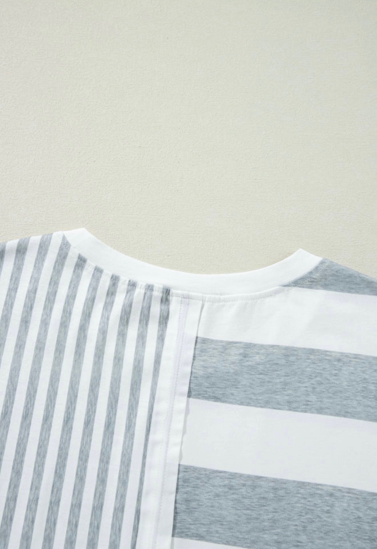 Gray and White color block design Comfy Dress