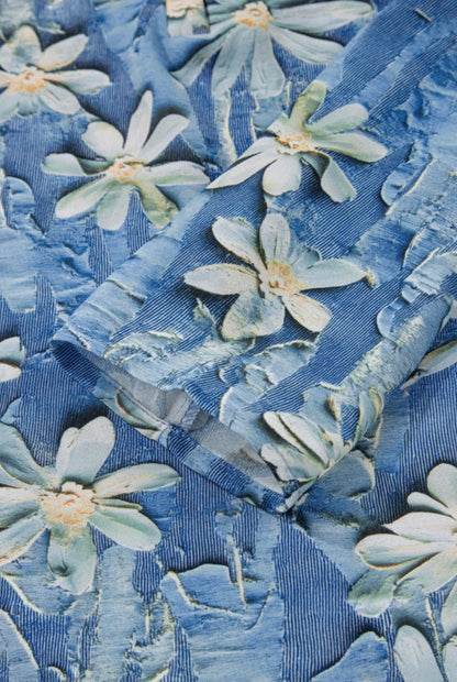 A17 Blue Floral Print Blouse