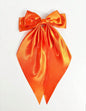 Orange Oversized Hair Bow Barrette