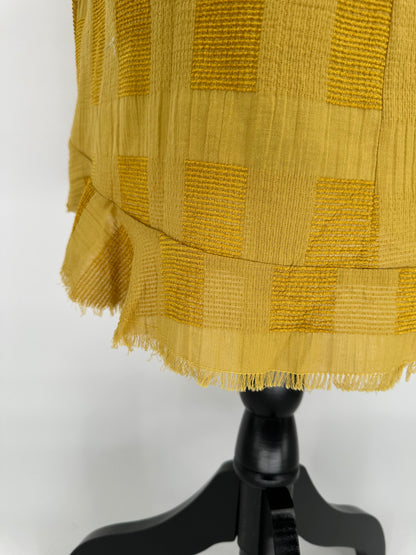 Umgee Green Yellow Sleeveless Dress