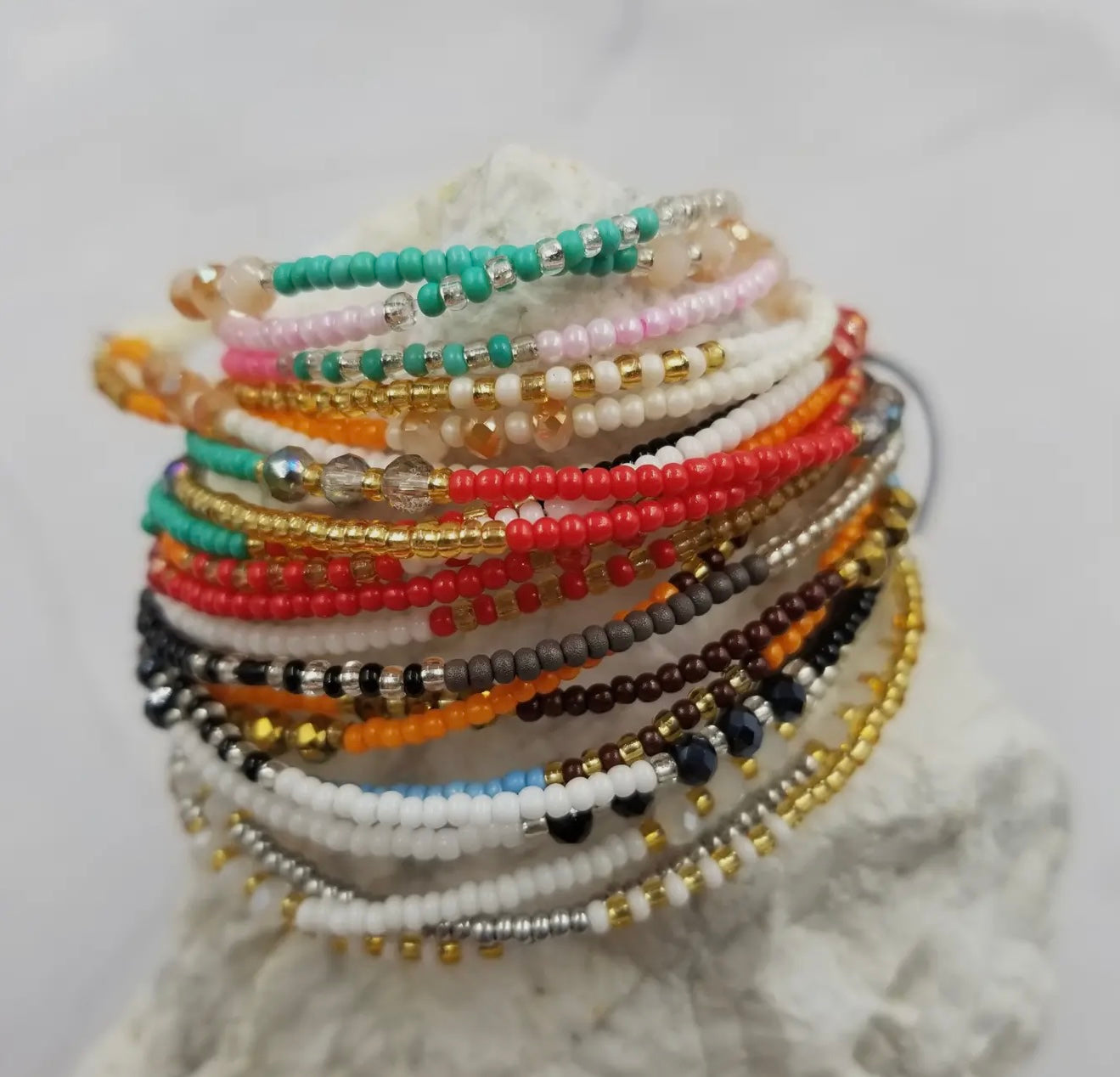 Boho Style Seed Bead Adjustable String Bracelet