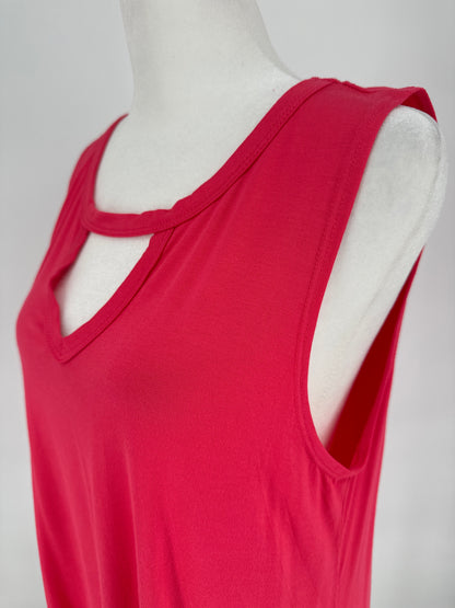 Pink Sleeveless V-neck Top