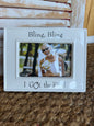 BLM Bling Bling I Got The Ring 4x6 Ceramic Photo Frame with Rhinestone Detail